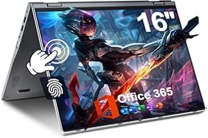 ‎JUMPER jumper Laptop, 16'' IPS FHD Touchscreen Laptop, 16GB DDR5 640GB Storage, Quad-Core N95(bis zu 3,4 GHz), 1 Jahr Office 365, QWERTZ Tastatur mit Hintergrundbeleuchtung, Fingerabdruckleser, WiFi 6, BT5.2