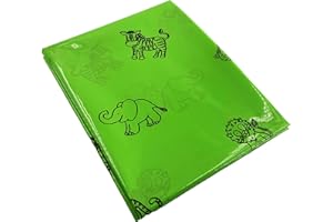 Craftplay Splashmat/Table covering | 1.5m x 1.5m | Great for messy activities | Strong waterproof plastic | Easy to clean! | Green jungle animals