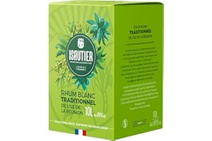 Isautier - Rhum Blanc traditionnel de l'Ile de la Réunion - 49° - Bag-in-Box (1 x 3L)