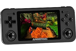 DigitCont Console de Jeu rétro, RG350P avec 2500 Jeux Classiques Batterie Rechargeable 2500mAh Ecran IPS 3,5 Pouces Console de Jeu vidéo Portable, ROMs de Jeu personnalisées