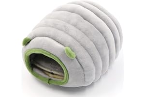 GEXU Cama para Animales Hámster Pequeños Casa de Invierno para Dormir Multifuncional Felpa de Algodón Cálido Nido con Alfombrilla Antideslizante Cueva para Hámsters Cobayas Chinchilla Ardilla Erizo.
