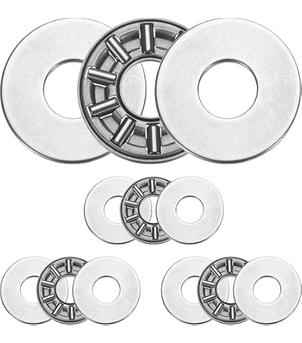 Roulements à Aiguilles De Butée AXK1024 - Lot De 4 Avec Rondelles, Pour Fraiseuses, Tours (10x24x2 Mm)