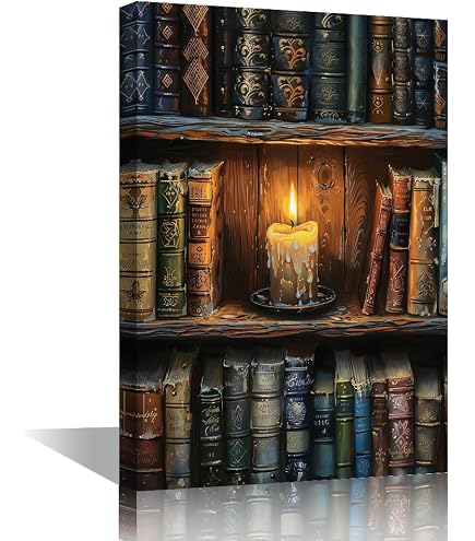 TRITXIY Poster In Lamiera Vintage 'Books Into The Library' | 20x30 Cm | Decorazione Da Parete Per Amanti Dei Libri