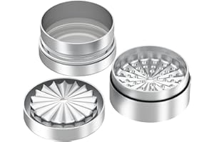 Premium Toothless Grinder Hollywood 2.0 Silber | Zahnlos | Aluminium in Raumfahrtqualität | 4 – teilig | Blüten (Flower) Mühle (Mill) | Inkl. Feinsieb & Pollenfach | Original California's Choice