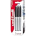 Uni-ball AIR - 0.7mm Medium Rollerball - UBA-188-L - In Gift Box Packaging ( Pack Of 6, Black, Blue, Red) On