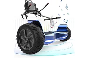 ELEKGO Hoverboard tout-terrain de 8,5 pouces, hoverboards tout-terrain avec application intelligente, avec Go-Kart, Bluetooth, double moteur puissant, pour enfants et adultes