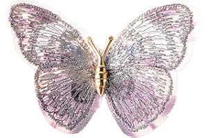 LOUJIN Butterfly Brooch Embroidered Butterfly Brooch Vintage Embroidered Butterfly Corsage Fantasy Color Temperament Corsage Elegant Butterfly Clothing Accessories Lady Office Gifts