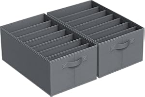 Niviy Organizer Armadio,2 Pezzi Organizer Cassetti Salvaspazio,Organizzatori Armadio per Maglioni,Jeans,Vestiti,Magliette(44x30x20cm)