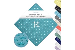 ‎TONIAMO Toniamo Duschmatte rutschfest 53x53 cm | Antirutschmatte Dusche quadratisch | Rutschmatte Dusche antibakteriell & maschinenfest | Duscheinlage rutschfest BPA-frei | Aqua