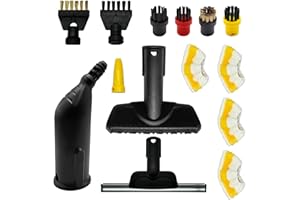 Magicbox 14-tlg. Zubehör für Kärcher Dampfreiniger Easyfix SC1 bis SC5, mit Rundbürsten, Mikrofaser-Tüchern, Fugenbürste & Handdüse, aus robustem ABS & Nylon