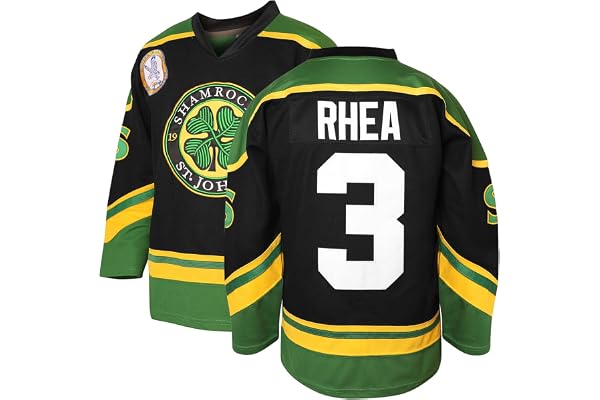 3 Ross The Boss Rhea ST John Maillot de hockey avec patch EMHL Blanc/vert