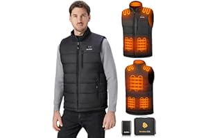 Sevdiea Heizweste Herren mit Powerbank 16000mAh 7,4V Enthalten, Hilpert Beheizte Weste, Wärmeweste mit Akku Wiederaufladbar