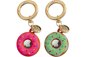 NEXCYBER Schutzhülle für AirTags, Hülle aus Soft TPU mit Schlüsselanhänger, Sicher vor Verlust, Stoßfest Kratzfest Waschbar, Mini Hülle für AirTags Tracker-Rose Rot+Grün