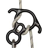 SOB Climbing Descender Figure 8 Ring Rope Magnesium Aluminium Alloy Belay Device for Mountaineering in Outdoor Rock Rescue Ai