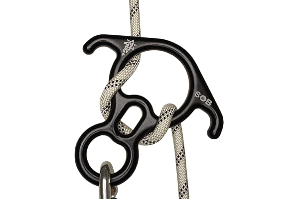 SOB Dispositif de Descente à Oreille Recourbée Descendeur Figure 8 Aluminium Materiel pour Les Loisirs De Plein Air Appliquer Cordes 8–13 mm