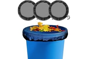 KUFAERBEAM 3 Stück Regentonnen Netz, 80cm Regentonnenabdeckung mit Verstellbares Zugkordel, Mückennetz Regentonne, Feinmaschiges Netz für Regentonnen zum Schutz vor Laub Insekt (80cm)