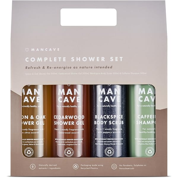ManCave Survival Pflegeset Für Männer – 6 Natürliche Produkte, Vegan, Plastikfrei Verpackt
