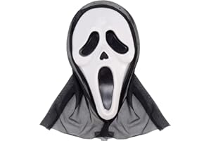 Costumed Scream Halloween Horror Maske - für Herren & Damen als Kostüm für Halloween - Kostümmaske Ghostface Verkleidung Ghostmaske