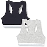 Iris & Lilly Women's Cotton Crop Top, Pack of 2