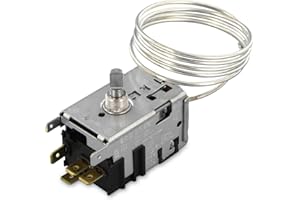 Dekarox Termostato con tubo capillare da 800 mm, 3 x 6,3 mm, AMP per Gorenje 596279 Danfoss 077B6738, per frigorifero, congelatore, combinazione con sbrinamento automatico