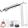 Quoya QL500 Smart Curtains System, Electric Curtain Track with Automated Rail【Motorized and Adjustable Tracks/Rod/Pole (up to 3 metres 】【WiFi Motor compatible with Alexa,Google,Siri】