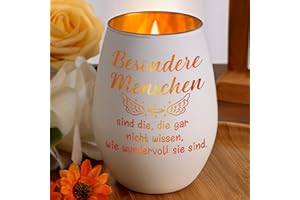 ‎JOYMAKING Joymaking Windlichter mit Gravur - Besondere Menschen, Freundin Geschenk, Personalisierte Geschenke für Frauen Weihnachten Geburtstag, Dankeschön Geschenke, Kerzenhalter Weiß