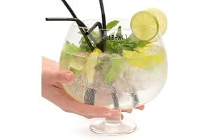 Fiskskål 3 L överdimensionerad cocktailglas jumbo, tillverkad av glasdelning gigantisk fiskskål extra stor storlek 20 cm enke