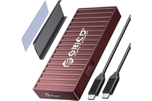 ORICO Boîtier SSD M.2 NVMe Adaptateur, Sans Outil USB3.2/USB3.1 Gen 2 10Gbps NVME External Lecteur Boîtier Disque pour M.2 PCIe NVME M-Key 2230/2242/2260/2280 SSD avec UASP (10Gbps-rouge)