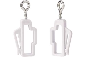 Merriway BH03997 (2 Pcs) Curtain Track Rail Stop Ends to Fit White Line White - Pack of 2 Pieces