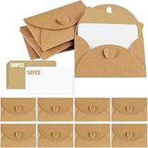 18 Enveloppes Cadeau Avec Rubans - Papier Nacré 22x11cm - Pour Noël, Mariage & Anniversaire