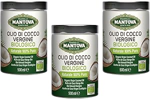 SPRAYLEGGERO Olio di Cocco Biologico Vergine - 3x500 ml - 100% Naturale & Puro - 100% Olio Organico - Provenienza da Agricoltura Biologica Certificata - Spremitura a freddo - Alta Qualità Fratelli Mantova dal 1905