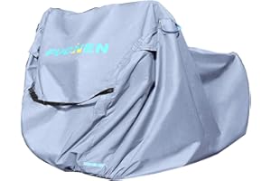 FUCNEN Large Bike Cover Waterproof for 3 Bikes Outside Storage Heavy Duty Oxford Ripstop Bicycle Cover Anti Dust Rain UV Bikes Cover for Bike Rack Storage