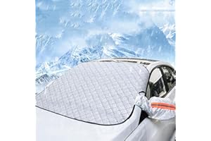 COMIOKE Car Windscreen Covers Frost for Winter Car Windscreen Windshield Frost Cover Ice Snow Shield Car Frost Windscreen Cover for Cars Snow Ice Frost Sun UV Dust Resistent Automotive Windscreen Snow Covers