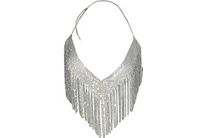 NICEYEA Lentejuelas Crop Top V-Cuello Lentejuelas Disfraz Paillett Neckholder Chaleco de Danza del Vientre Parte Superior Tank Top Halter Sujetador para Discoteca, Cóctel, Festival, Salsa, Danza del