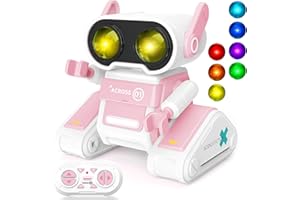 SIVQIKE Roboter Kinder Spielzeug,Ferngesteuerter Roboter mit 7 Farben LED-Augen und Musik,80 Minuten Spielzeit Wiederaufladbarer Kinderspielzeug Geschenk für Jungen und Mädchen ab 3 4 5 Jahren