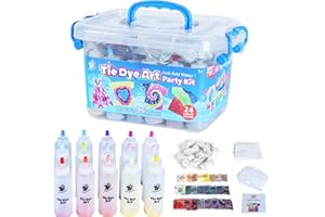 TBC The Best Crafts Tie-Dye Art Kit for Over 12 Kids to Play, Easy & Fun (24 Colours)