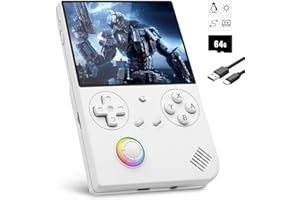 LIDOUYA RG40XX V Console Portatile, schermo IPS da 4,0 pollici Illuminazione joystick RGB, Emulatore Console supporto 5G WiFi Bluetooth 4.2 e uscita HDTV, con 5500+ giochi classici e scheda 64G, Bianco