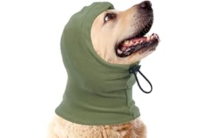 Katzinst Hunde-Schlauchschal für Den Hals und Ohrenwärmer für Hunde, Ohrenschützer, Angstlinderung und Beruhigung von Hundeohren,Reduziert Lärm,Grün‌ M