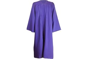 GraduationMall Matte Graduation Gown Clergy Choir Robe for Adults Graduation Outfit for University Bachelor High School Judge Robe Costume 12 Colors