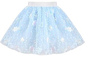 Sunny Fashion Ragazze Gonna Blu Cuore Paillettes Scintillante Tutu Danza 2-12 Anni