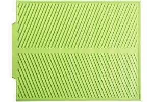 ART MOON Artmoon Dry, Tapis de Séchage pour Vaisselle en Silicone Vert, Dessous de Plat, Tapis d’Egouttage de Vaisselle Anti-Bactérien, Résistant à la Chaleur et Antidérapant, Dimensions: 43 x 33 cm