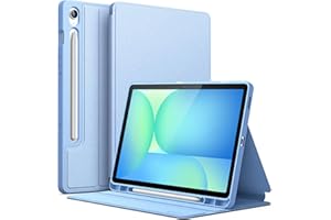 JETech Etui dla Samsung Galaxy Tab S10 Lite / S10 FE / S9 FE 10,9 Cala z S Pen Uchwytem, Slim Folio Stojak Ochronny Tabletu Case, Wiele Kąta Widzenia Oglądanie (Niebieski)