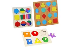 SFBSFL 3Pcs Puzzles Gifts for Dementia Seniors Patients,Memory Activities & Games for Seniors with Dementia,Fidget Sensory Toys for Alzheimers, Dementia Geometric Cognitive Products for Alzheimers Elderly