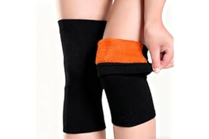 CCOMAGE 1 Paare Dicke Kniewärmer mit Warmem Futter Elastische Kniebandage Warme Knieschoner Thermo Knieorthese Knie Kniemanschette Arthritis Schmerzlinderung Knieschützer für Gelenkschmerzen für Damen Herren