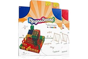 Playmags Conseil du bâtiment - Plaque de Construction à partir magnétique ou Autres tuiles magnétiques - Grande Ajouter à Une tuile magnétique Jouet - Couleurs variées
