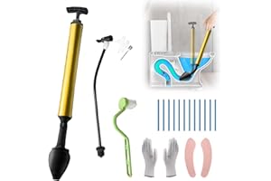 TECHEXTRA Hochdruck Abflussreiniger Pumpe, Pömpel Abfluss, Rohrreiniger Druckluft, Rohrreinigungspumpe Abflussverstopfung, Toilettenreinigung Pömpel für Toiletten Küche Badezimmer Dusche Waschbecken