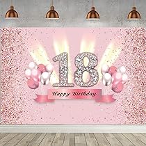 ZhongShuang 18° compleanno ragazza, fascia di compleanno 18 anni ragazza per ragazze compleanno