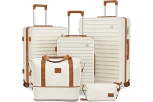 IMIOMO Imiono Lot de 3 valises rigides Extensibles avec roulettes pivotantes et Serrure TSA