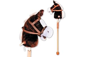 Knorrtoys Hobbyhorse « Hip Hop » - Cheval / Hip Hop - Poignées et Roulettes en Bois - 1 mois à 18 ans