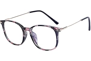 JoXiGo Computerbrille Anti-Blaulicht Damen Herren Ohne Stärke Anti-Müdigkeit UV-Schutz TR90 Rahmen mit Brillenetuis
